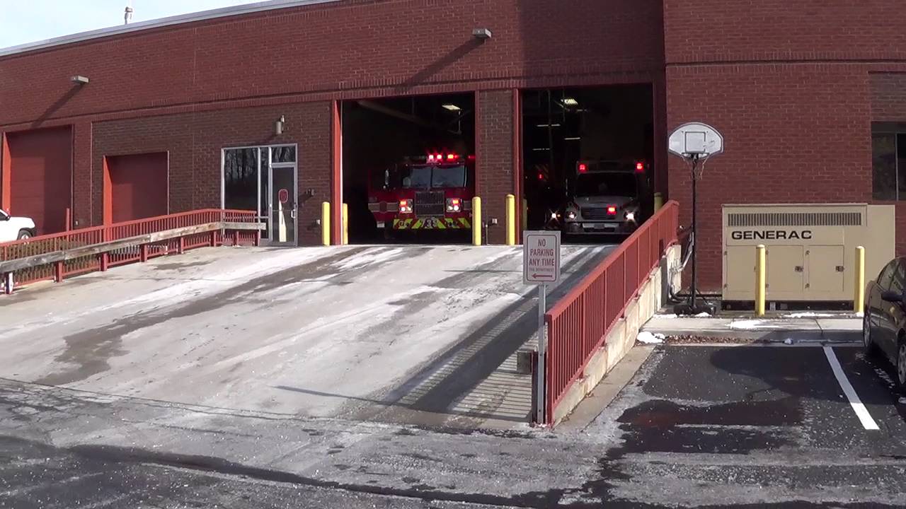 MCFRS Engine 735, Medic 735, and Tower 735 Responding