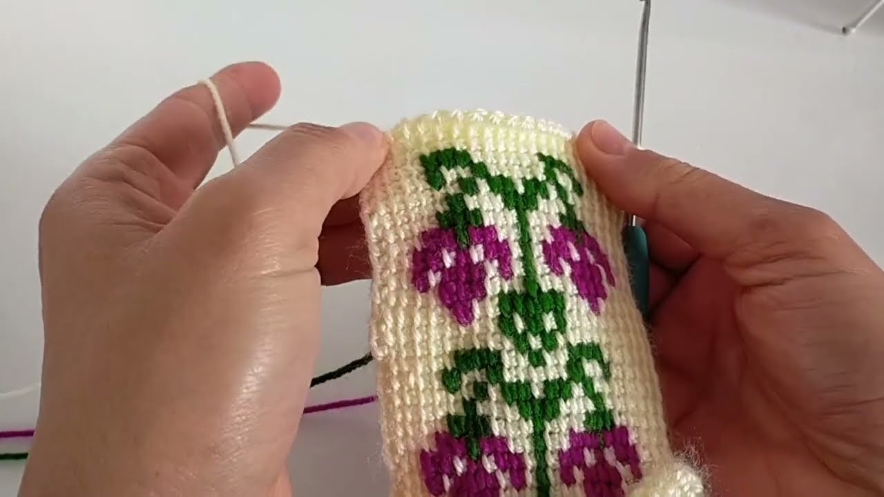 (2.video) Tunus patik uç yapımı#patikmodelleri #tunusişipatikmodelleri #knitting