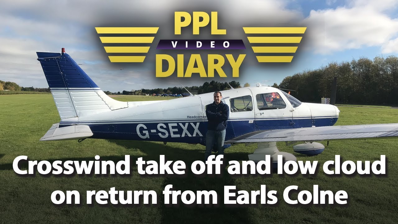 Crosswind take off and low cloud on our return from Earls Colne | PA28 G-SEXX (Full ATC)