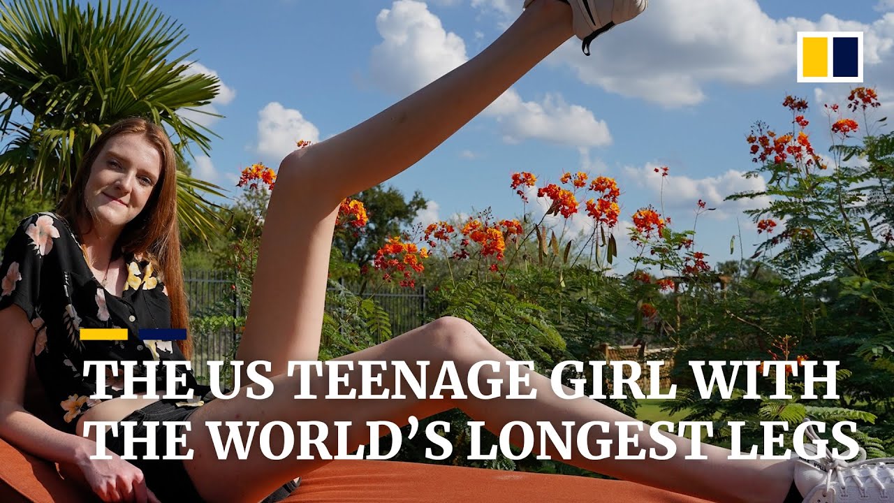 The US teenage girl with the world&rsquo;s longest legs