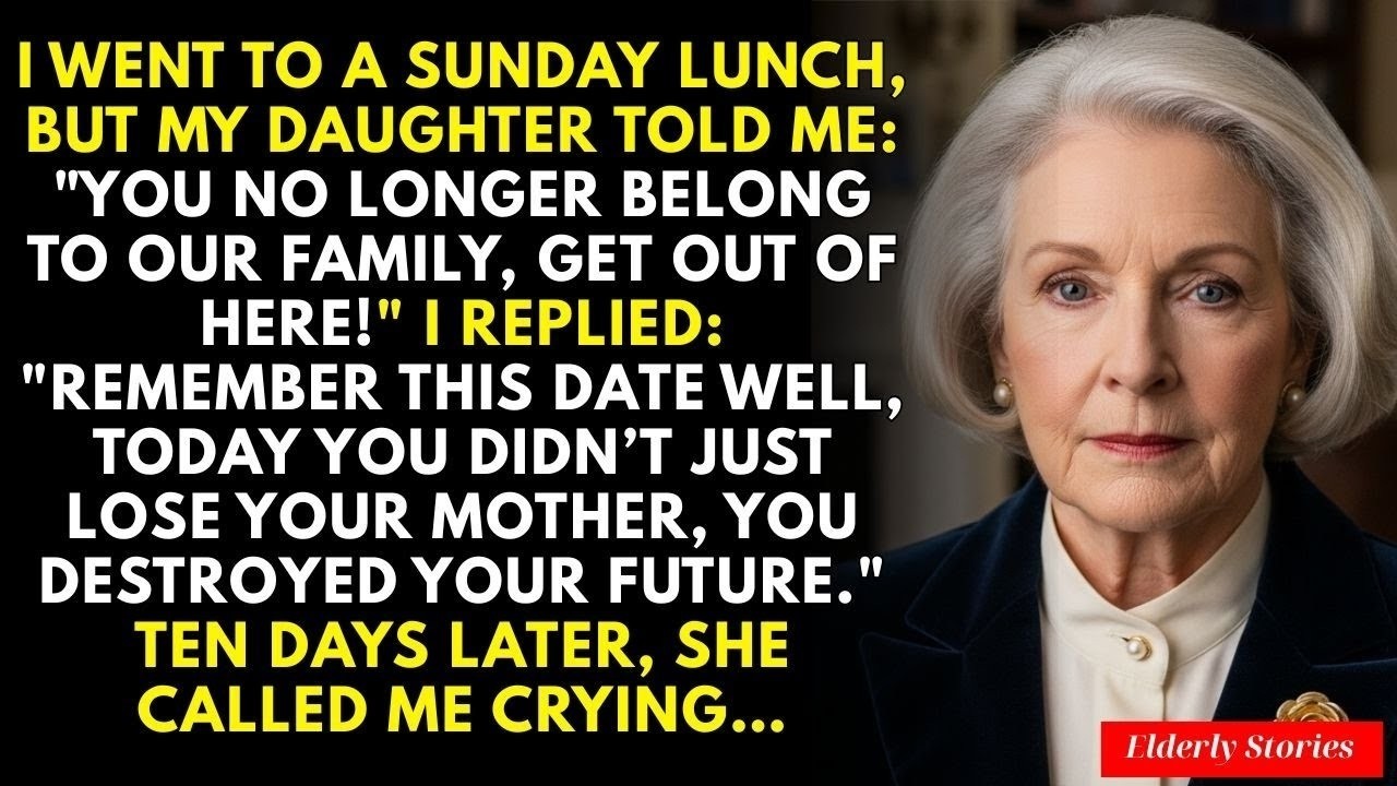 I Cooked Sunday Dinner For My Ungrateful Daughter Her Words You're Not Family, Get Out!