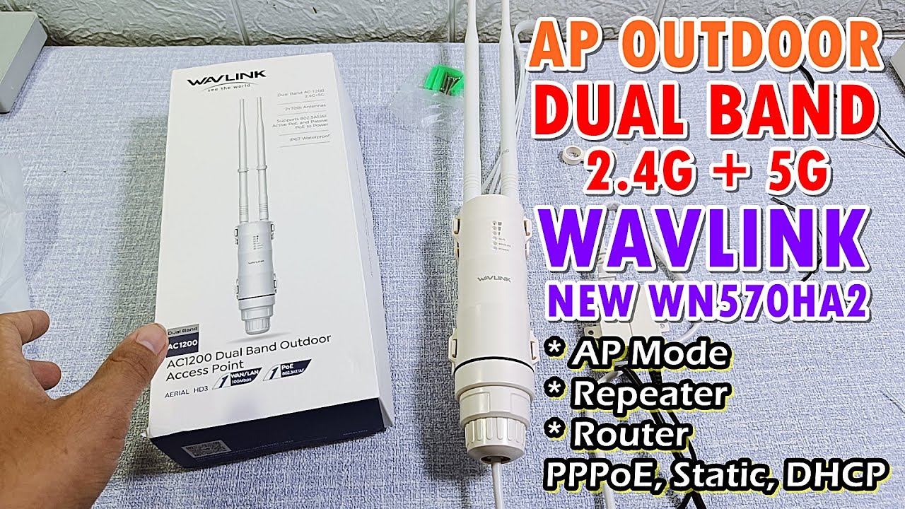 Review WAVLINK AERIAL HD3 AC1200 Dual Band Outdoor AP WL-WN570HA2 New