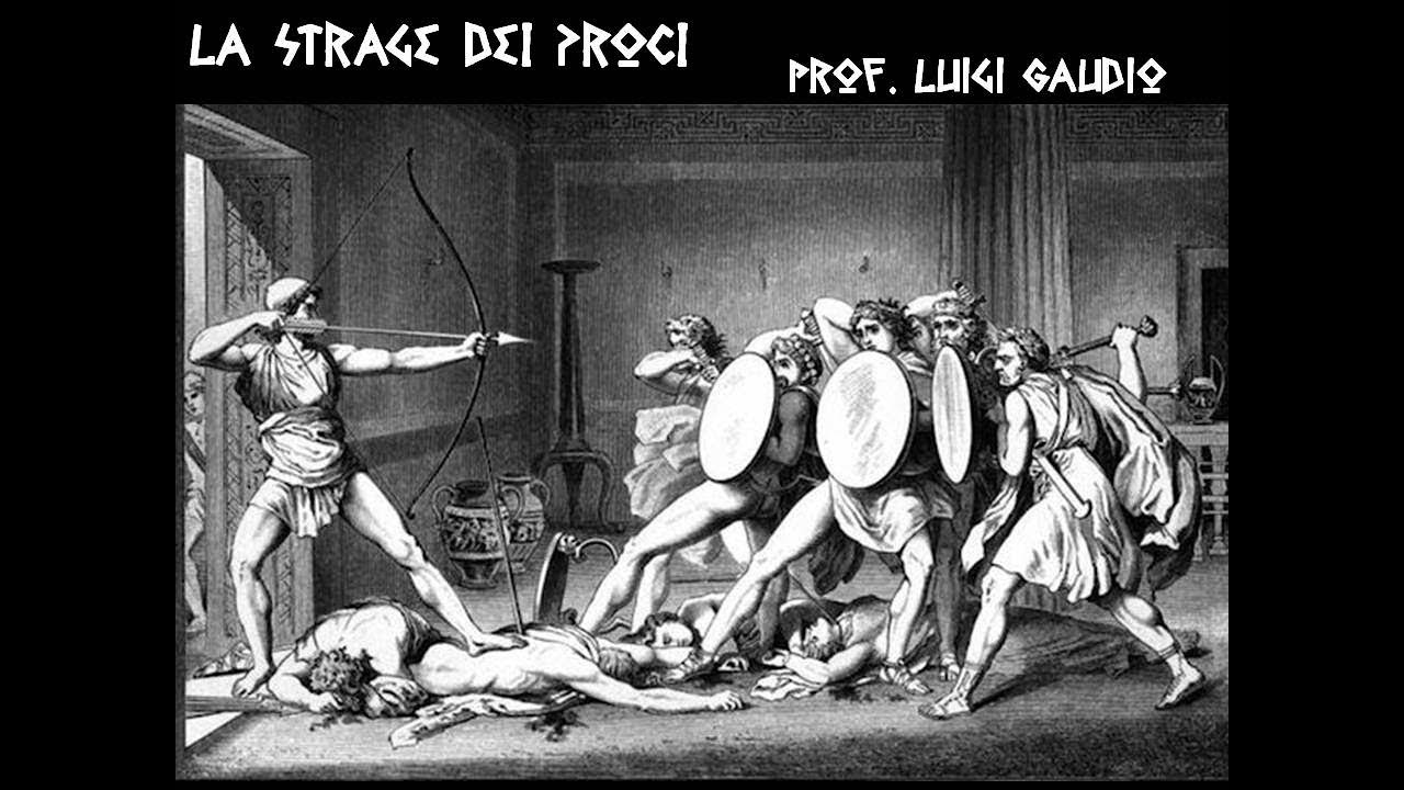 La strage dei proci, Odissea, XXII, vv. 1-88
