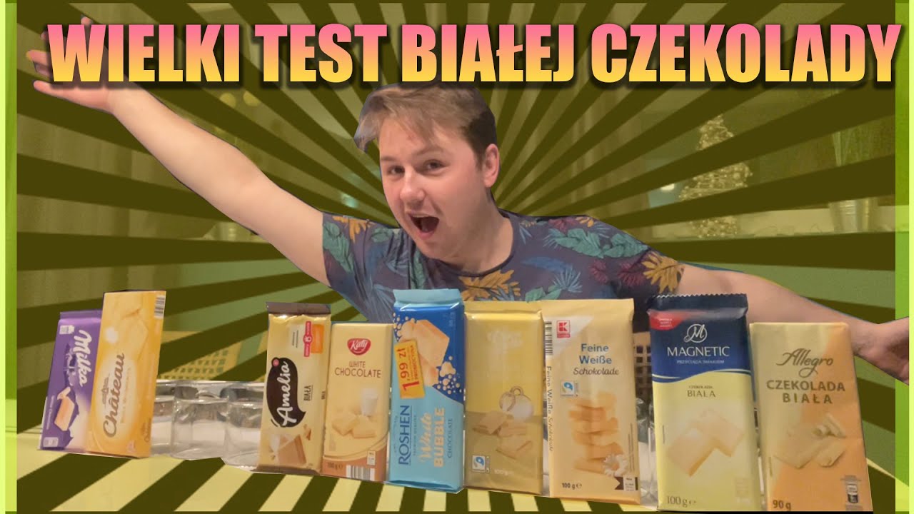 BIAŁA CZEKOLADA / TEST SMAKU 😁🤯 WHITE CHOCOLATE TEST !!! MACIEJ NA YOUTUBE | WIELKI TEST #1