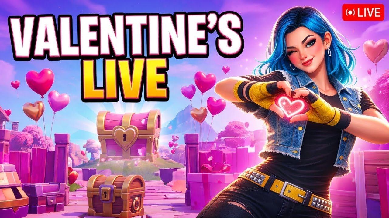 Valentine's Update On Fortnite! - ROAD TO 2K SUBS 🔴LIVE🔴