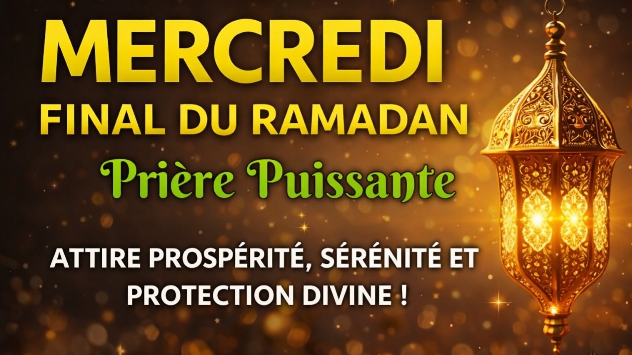 🌙 Dernier Mercredi du Ramadan : Dou’a Bénie pour Richesse, Pardon et Prospérité