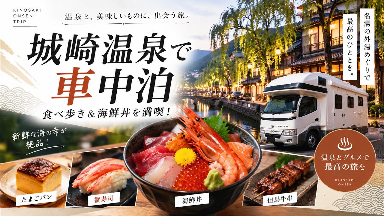 【兵庫県】城崎温泉 食べ歩きと外湯巡り 海鮮丼が絶品過ぎた❗️