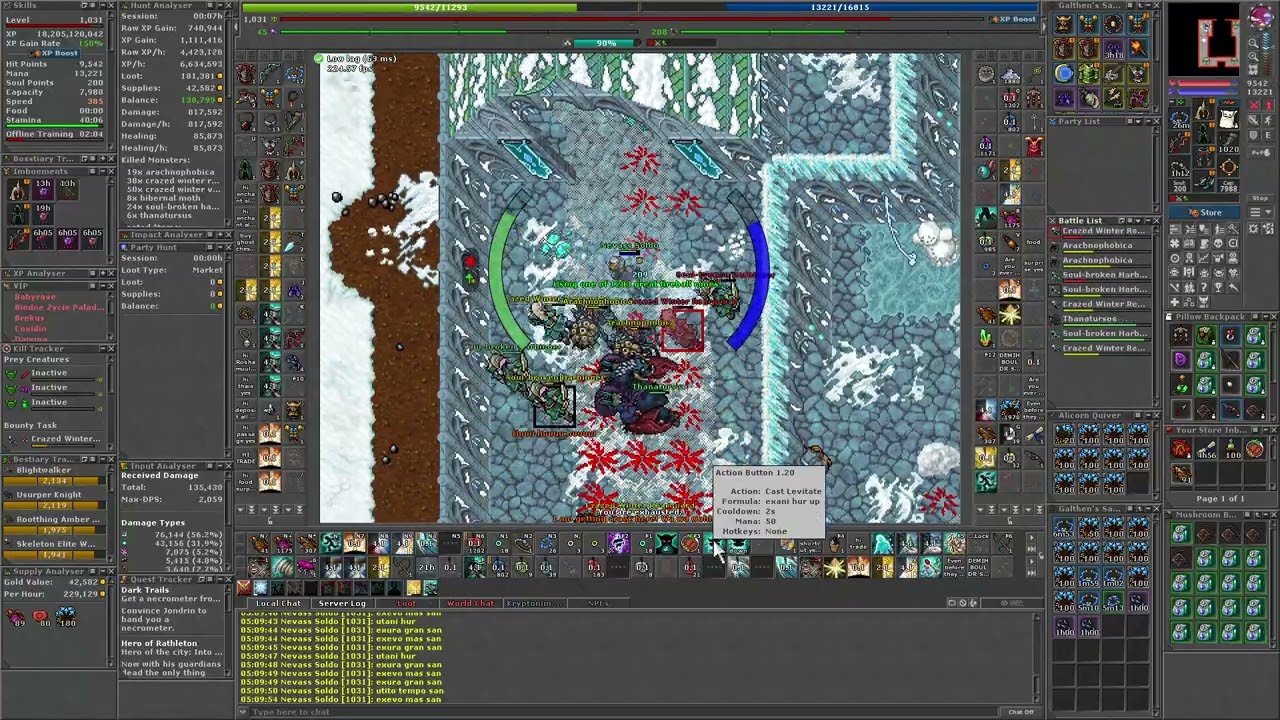 Bounty Hunt #1 Winter Court 1031 RP 6,1kk RAW Tibia