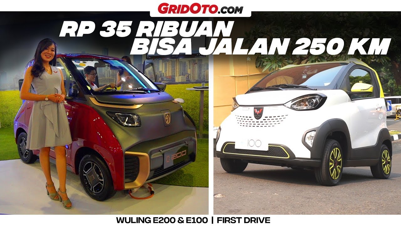 Wuling E200 & E100 Mobil Listrik Imut Yang Bikin Kepincut | First Drive | GridOto