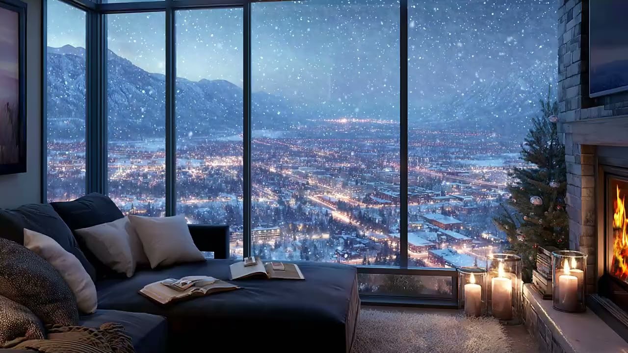 ASMR Sleep Ambience to Help You Fall Asleep Faster with Winter Wind and Snowfall Sounds