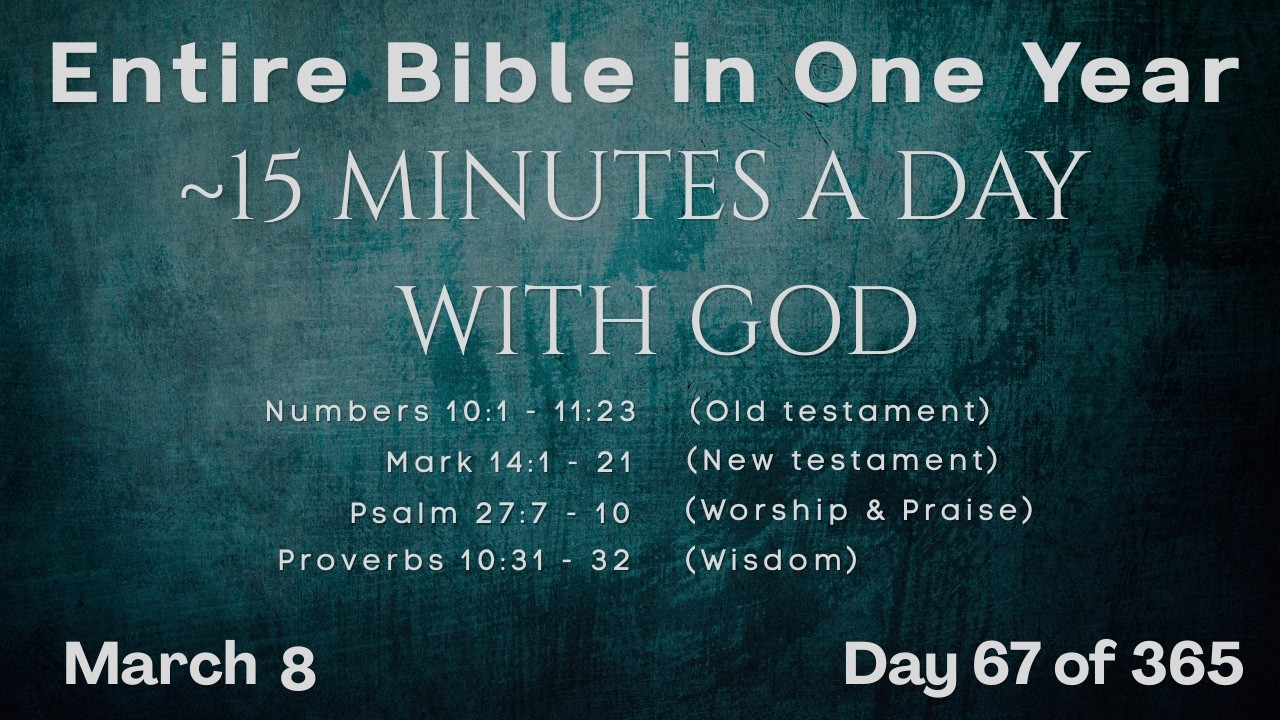 March 8 - Entire Bible in One Year (~15 min/day audio) | Bible Global 365