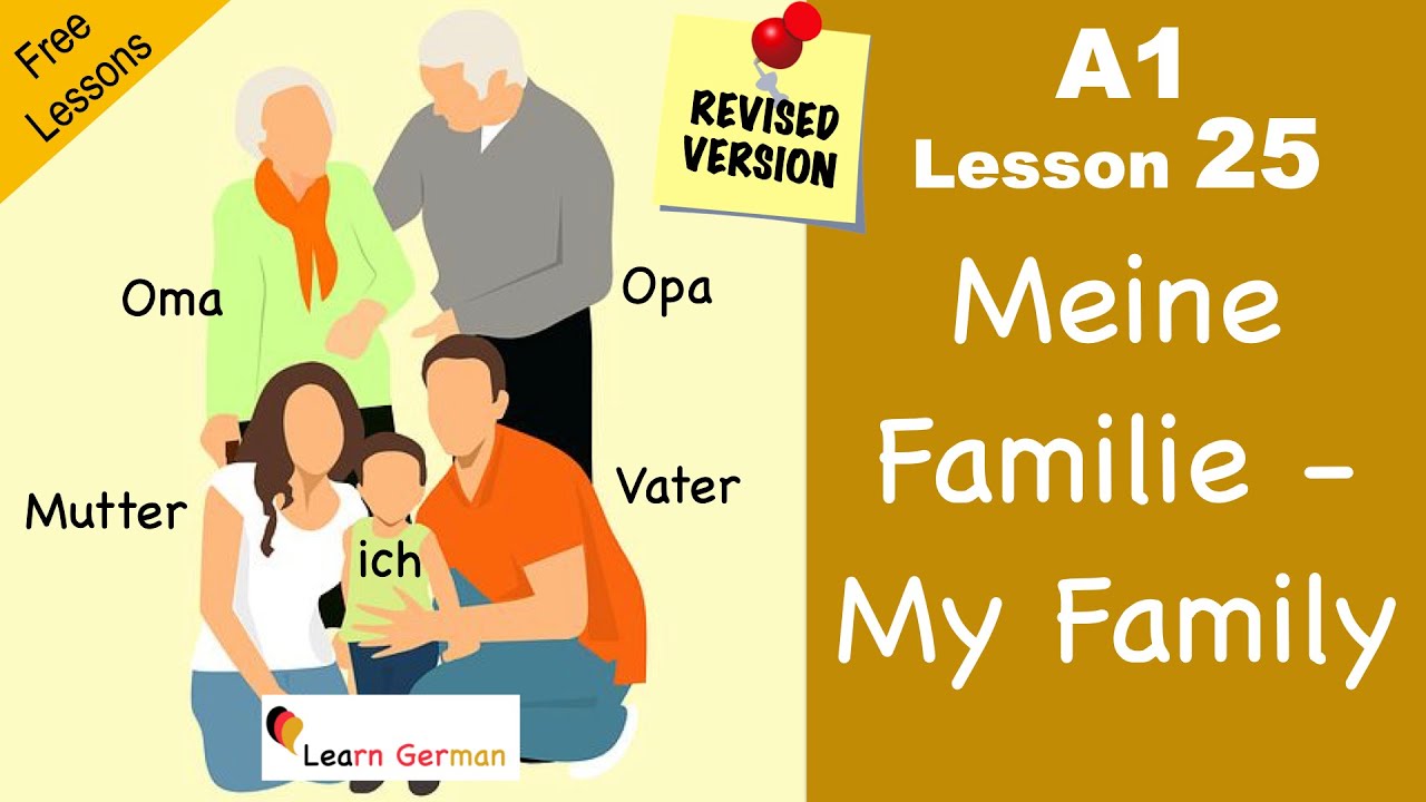A1 - Lesson 25 | the family in German | die Familie | Meine Familie | Learn German