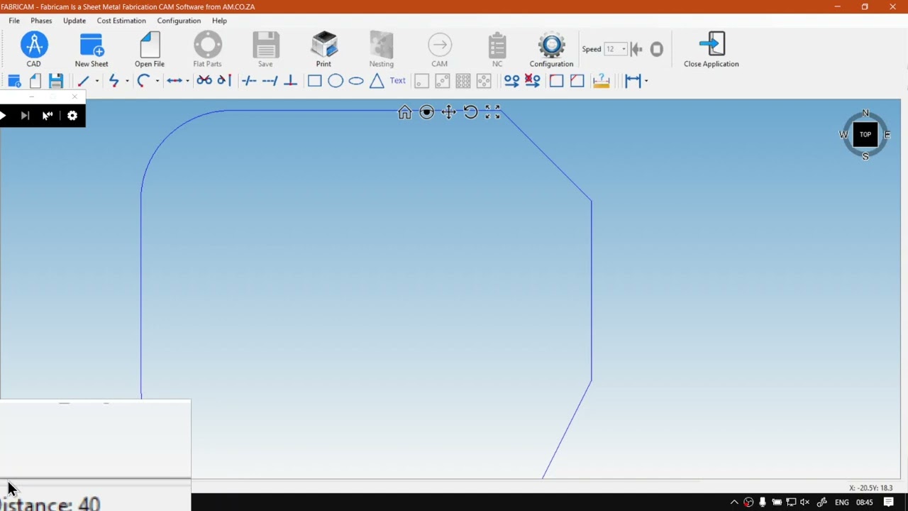 FabriCAM Software CAD Two Point Measurement Tool (Part 3) Step by Step Video Tutorial