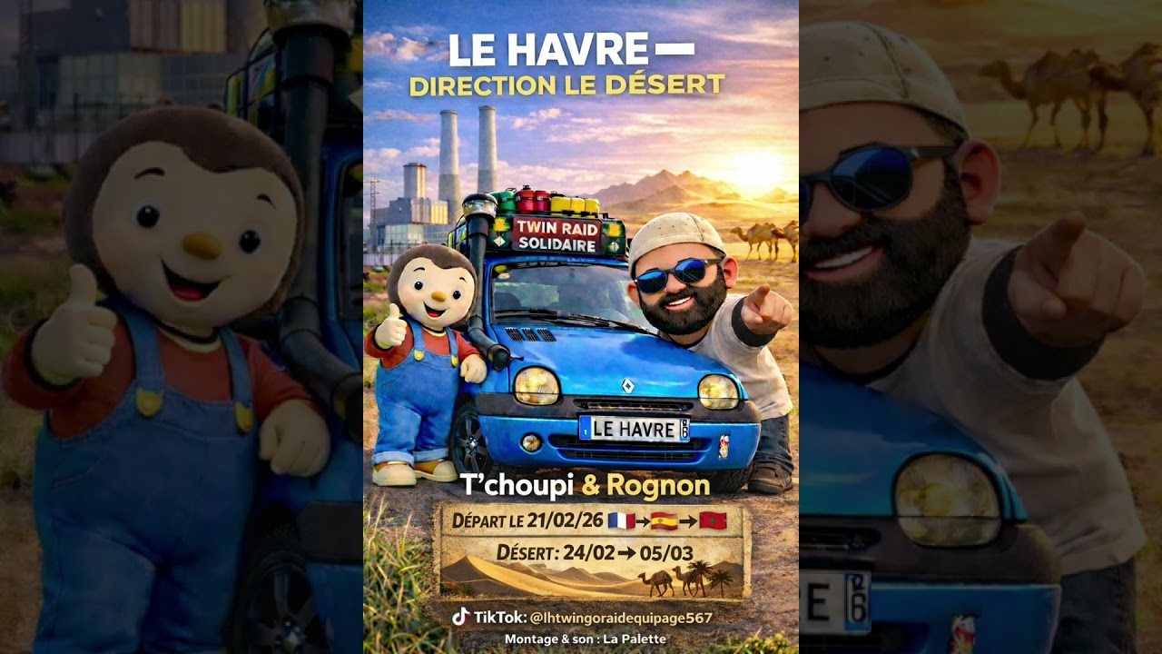 Twing Raid 26 🇲🇦 LAISSEZ NOUS PASSER 🚗Tchoupi et Rognon en live sur tiktok !