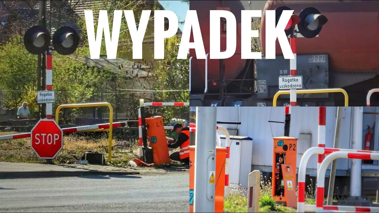 [WYPADEK] Przejazd kolejowy w Kotomierzu | uszkodzony napęd rogatkowy