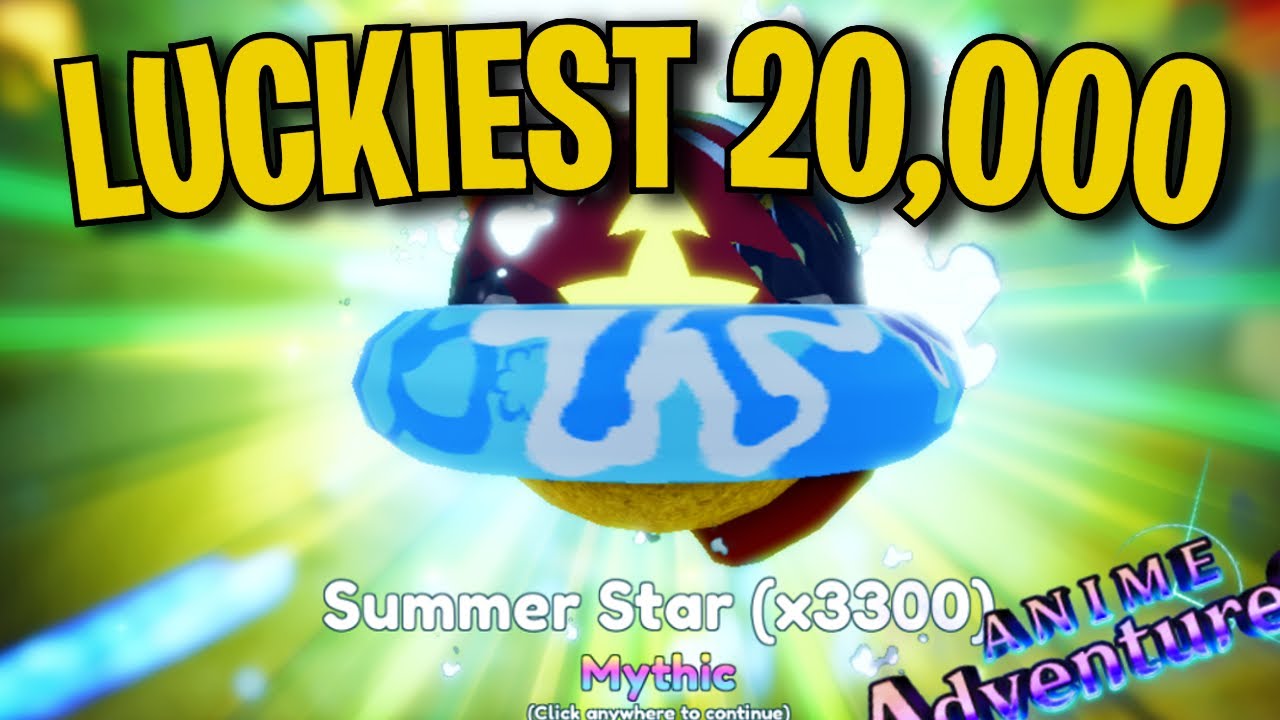 My LUCKIEST... 20000 SUMMER STAR Opening In Anime Adventure!