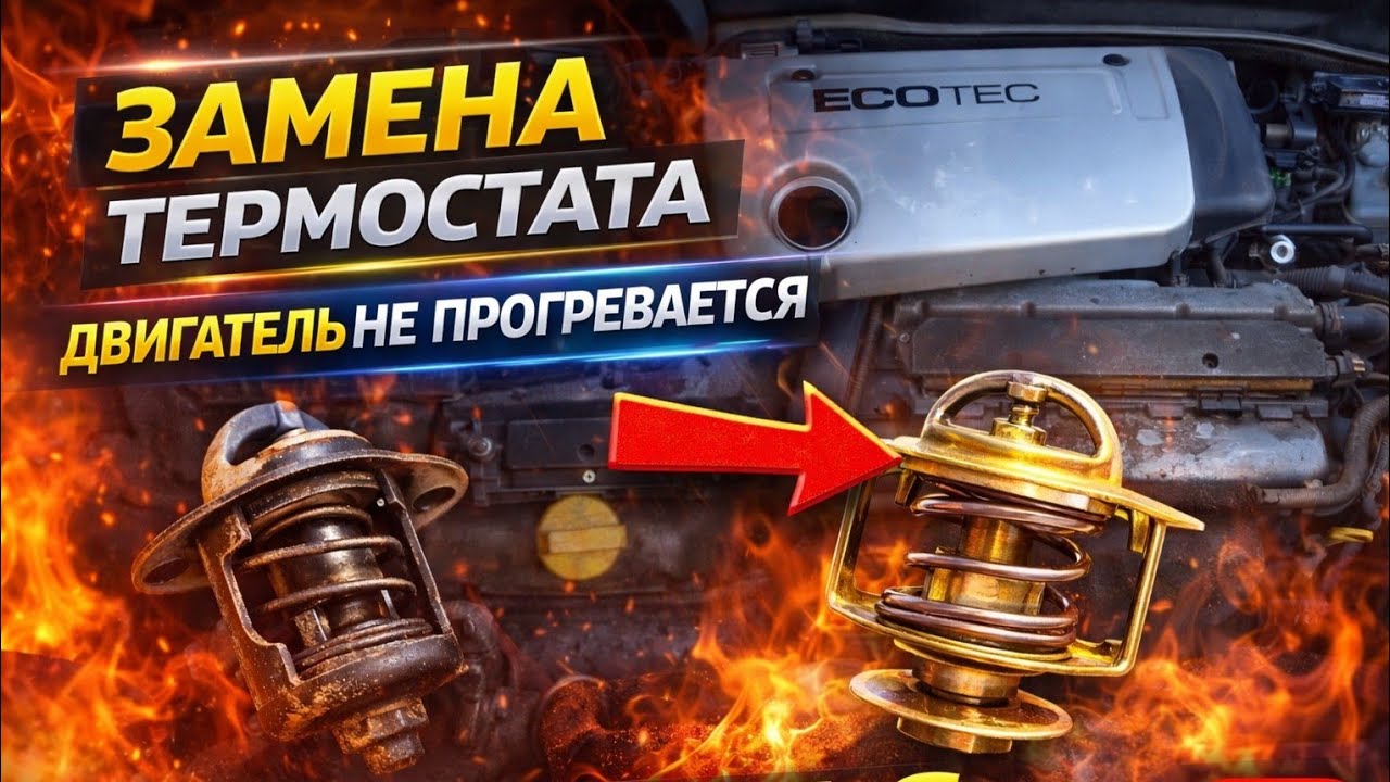 Замена термостата.Двигатель не прогревается AstraG