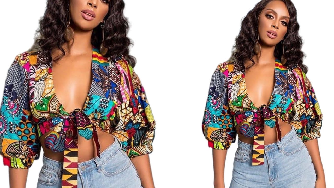 How To Cut And Sew a Tie Front Crop Top/Wrap Top.