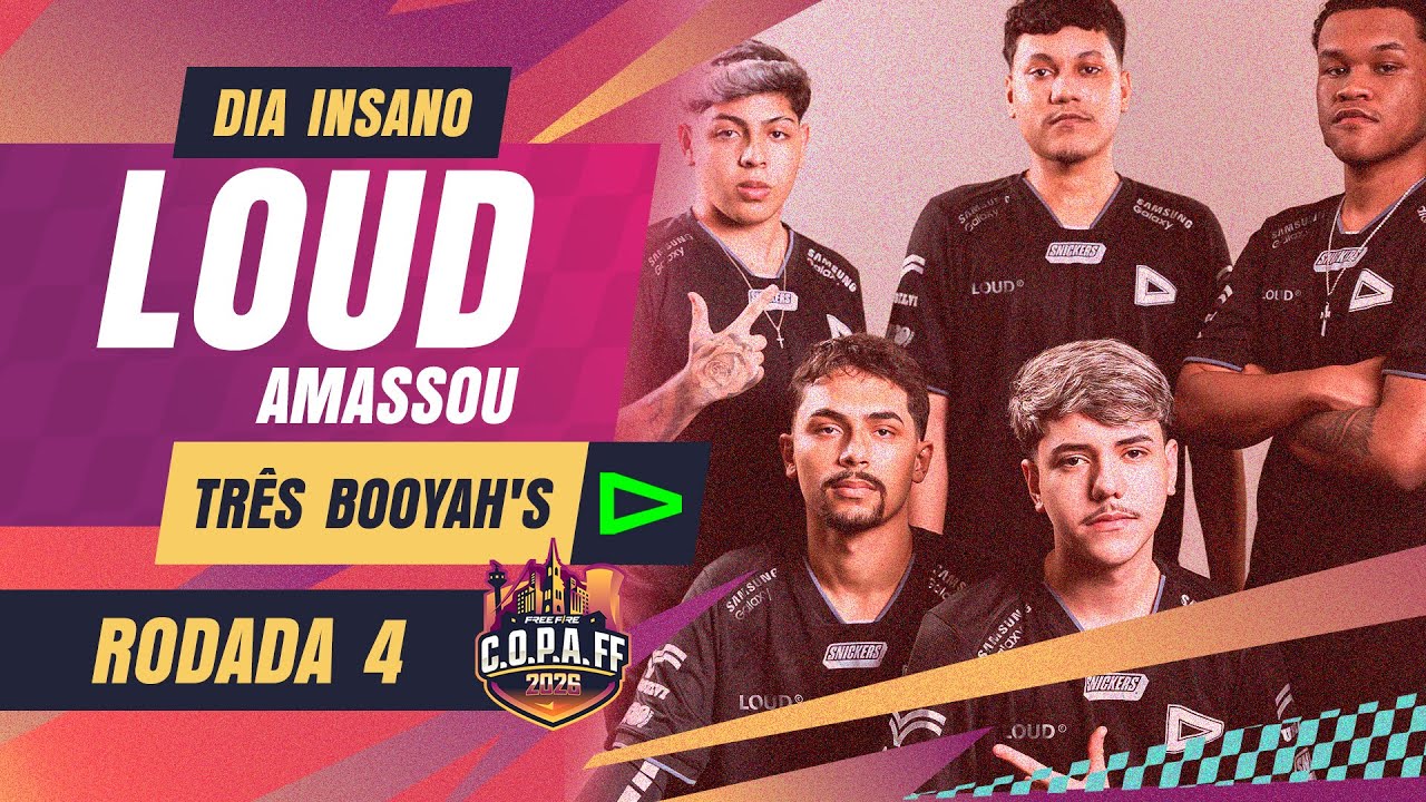 INSANO! A LOUD ATROPELOU NA C.O.P.A FF E FEZ 3 BOOYAH'S EM UM DIA! | RODADA 04 | #COPAFF #Freefire
