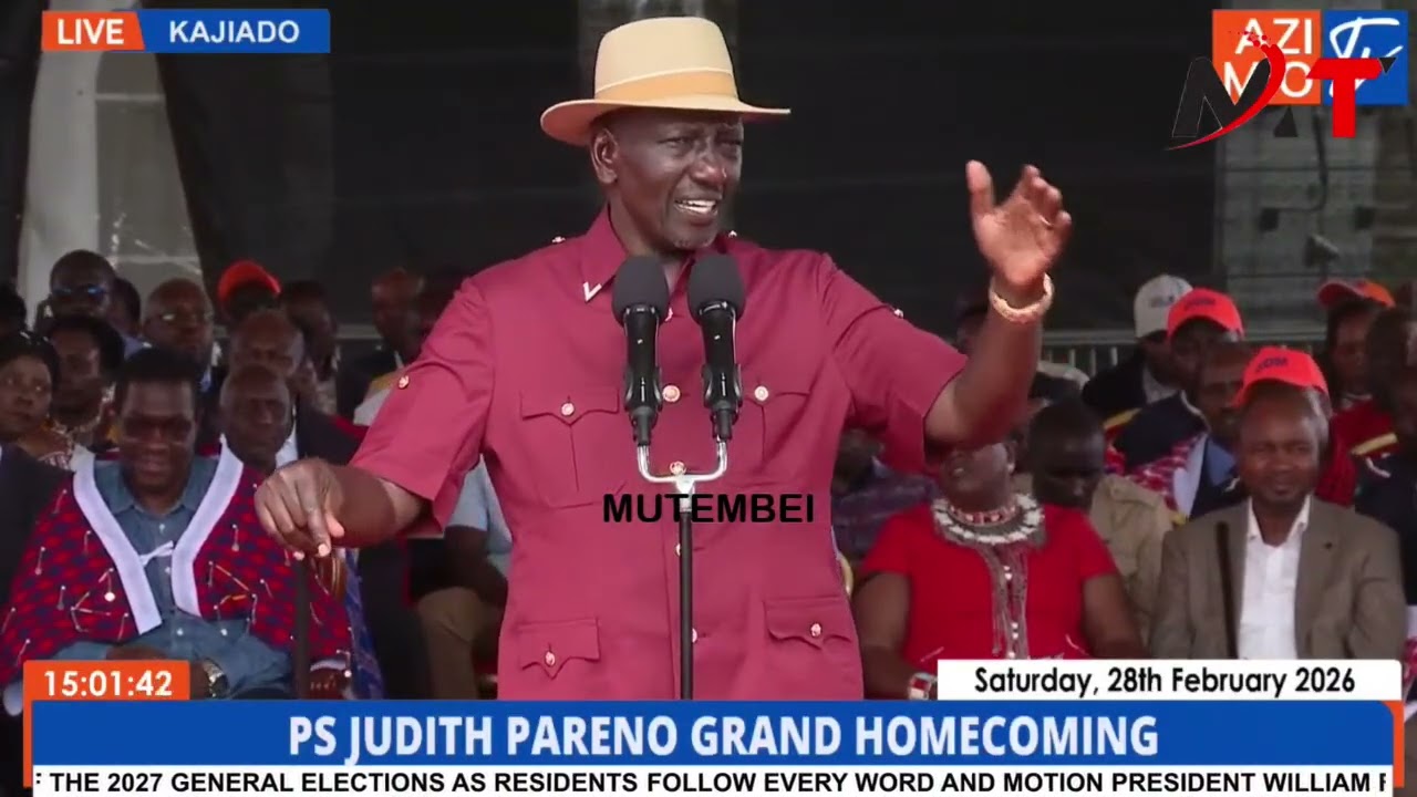 “NITAFUNZA SIFUNA ADABU!! PRESIDENT RUTO SPEECH AT JUDITH PARENO HOMECOMING IN KAJIADO!”