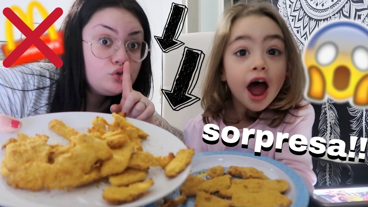 SORPRESA A MIA FIGLIA! POLLO DEL MCDONALD'S FATTO IN CASA DA ME / chiara paradisi