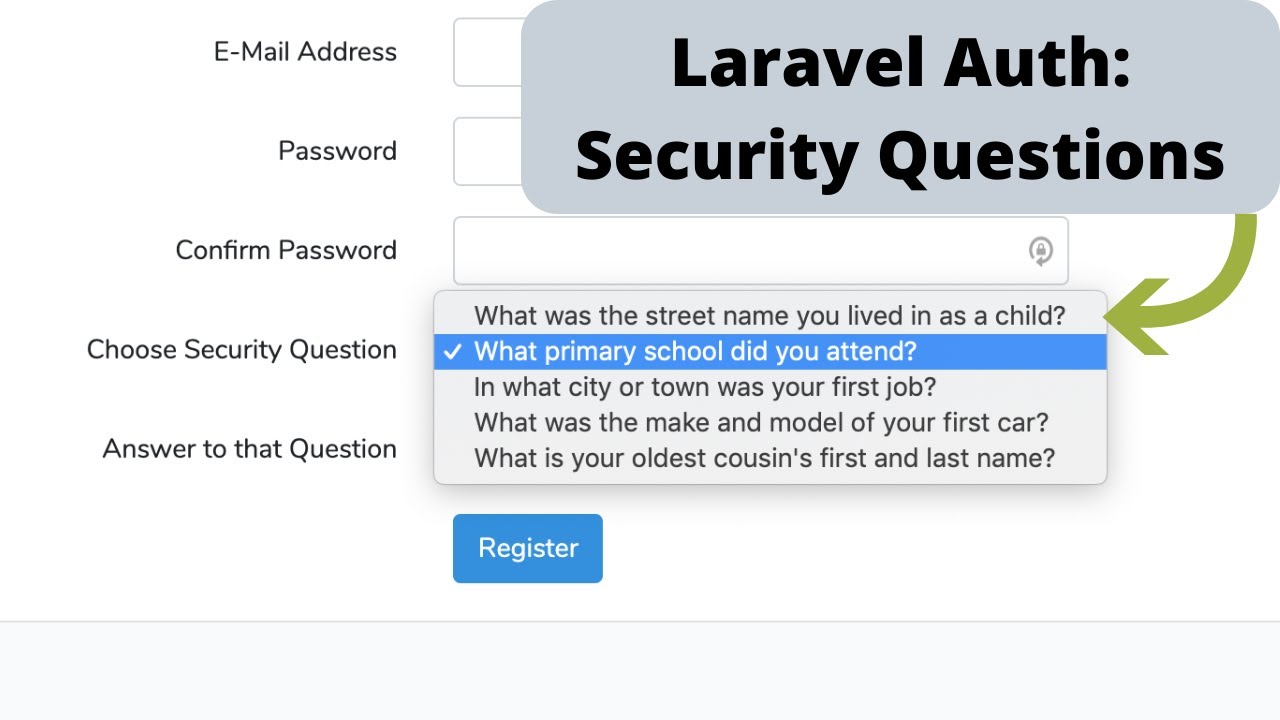 Laravel Auth: Security Questions to Protect Important Routes
