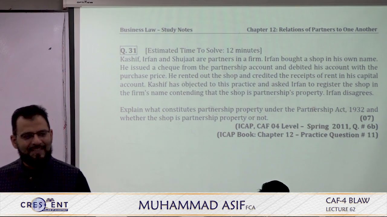 CAF 4 Sir Asif Lecture 62