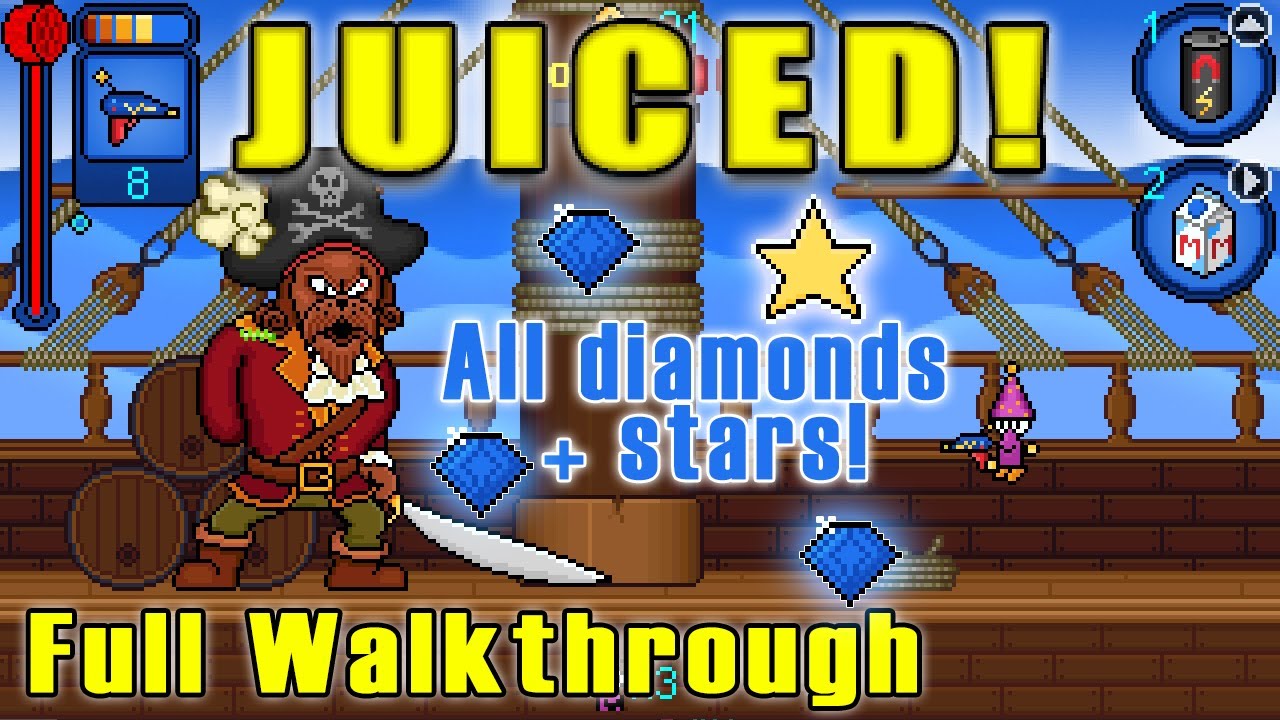 Juiced! - Full walkthrough (all diamonds+stars)