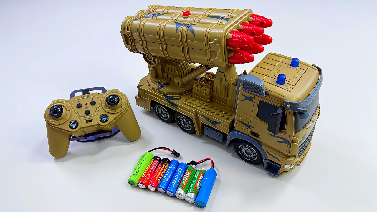 Unboxing RC Military Missile Truck,city transportation RC trucks,Ev fire rescue vehicle,Cool car bus