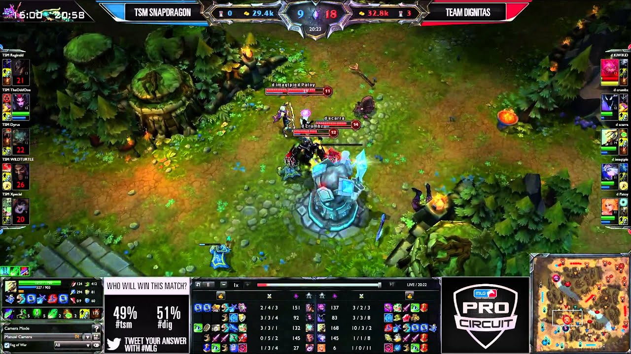 Team Solomid (TSM) vs Dignitas (DIG) || MLG Anaheim NA LCS Summer 2013 W3D1 || Full Game HD