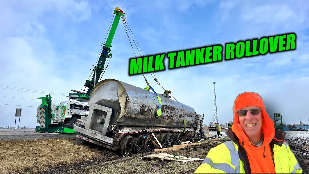 12,000 Gallons of Milk Rolled Over in a Ditch