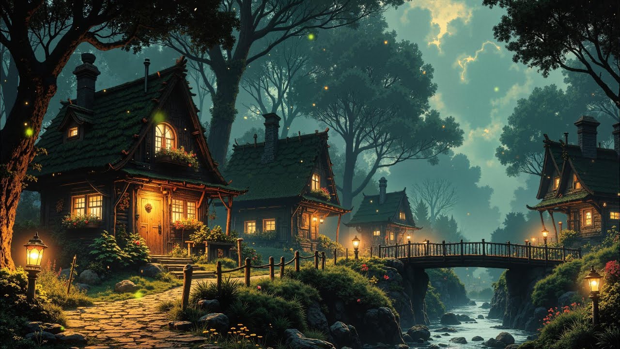 🌿 Mysterious Village in an Enchanted Forest | Magical Ambience, Meditation & Relaxation ✨