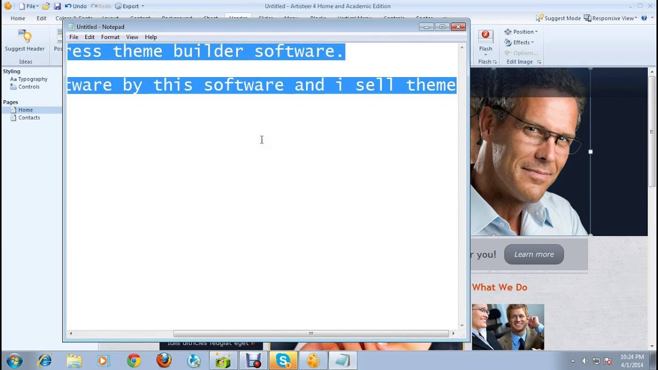 WP Theme Builder software Demo