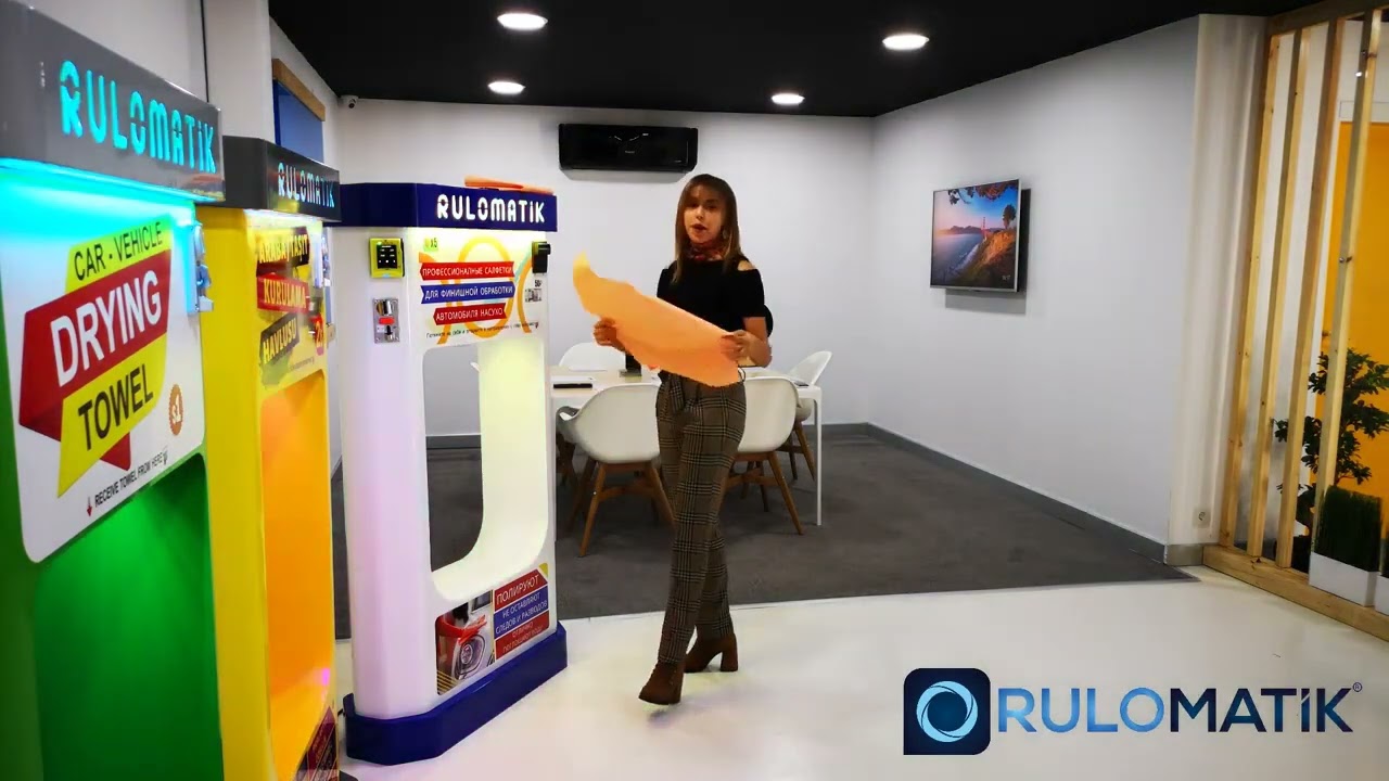 Rulomatik™ — 24/7 Car-Drying Towel Vending, Worldwide