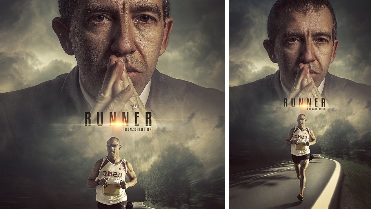 Photoshop Tutorial | Movie Poster | Manipulation Photo Effects Runner