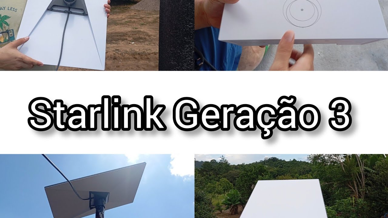 Starlink Geração 3 sendo instalada!#antenastarlink#antenadigital#starlings#instalando#ligando