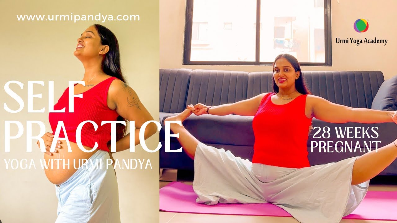 Day 8 Self Yoga Asana Practice  | 28 Weeks Pregnant | Urmi Pandya