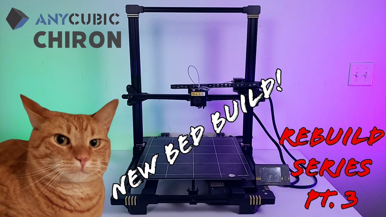 Anycubic Chiron rebuild series, Part 3!: AC Mains heat bed build