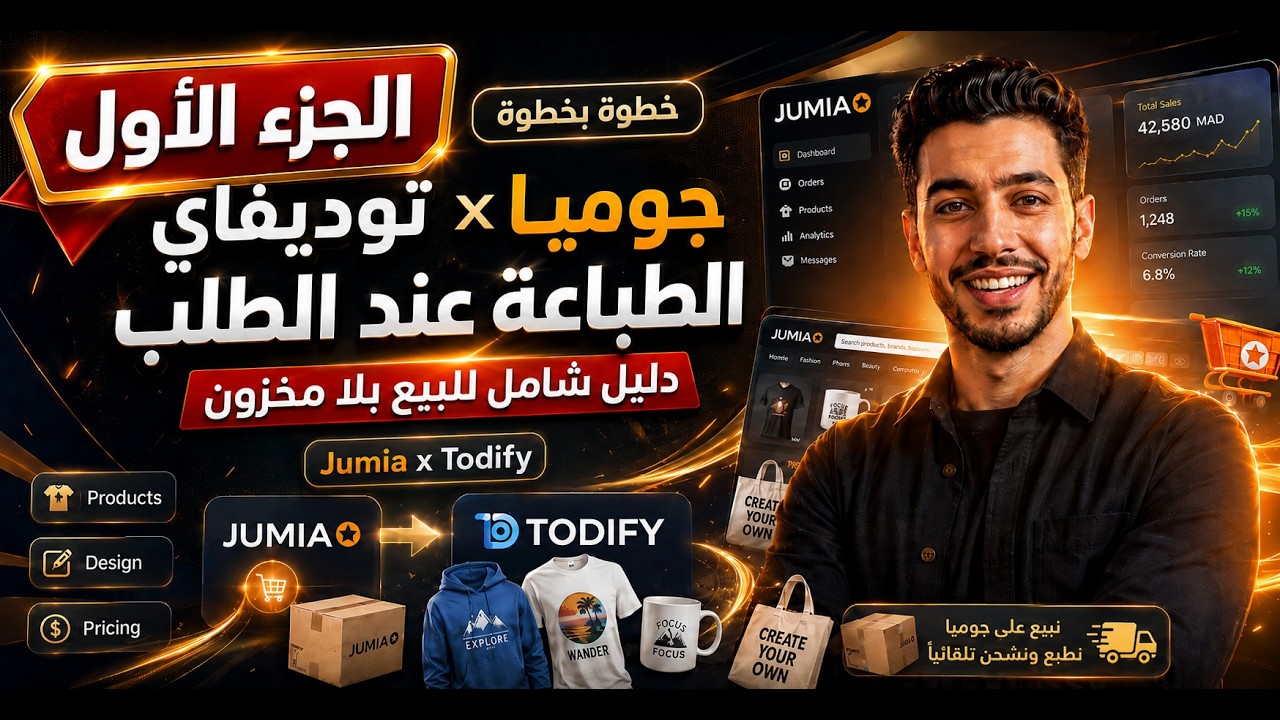 كيفاش تبيع التيشيرتات print on demand فـ Jumia بلا راس مال 👕 الدليل الشامل 2026 الجزء 1