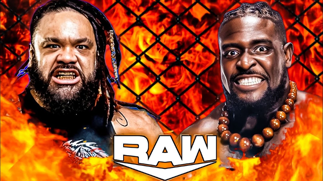 Матч Оба Феми против Джейкоба Фату в клетке «Ад в клетке» на WWE Raw 12 марта 2026 года | Геймпле...