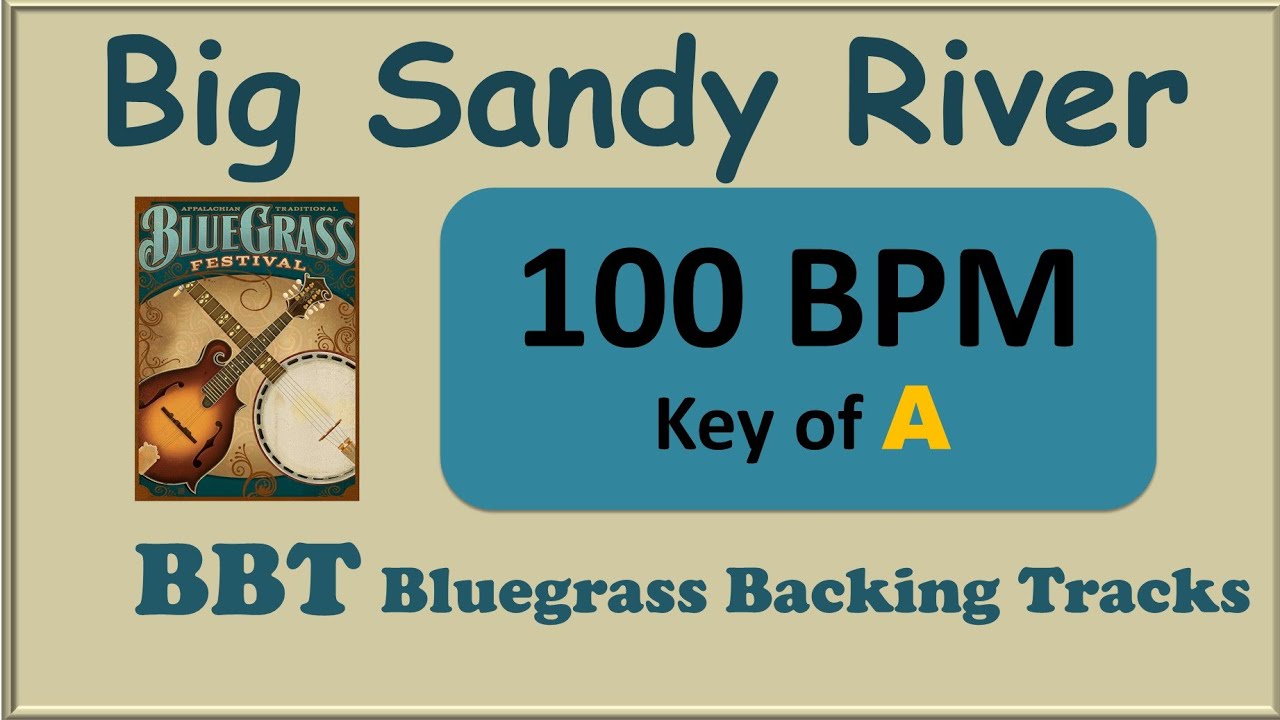 Big Sandy River bluegrass backing track 100 BPM