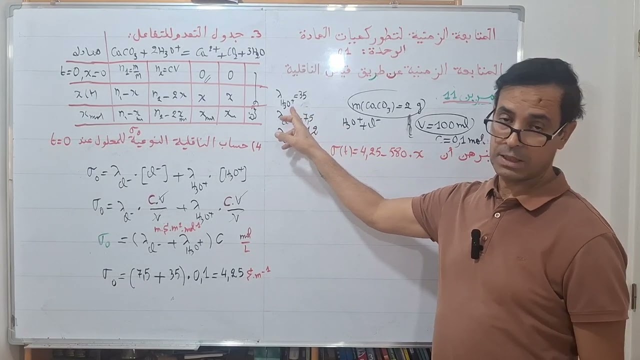 التمرين 11 || المتابعة الزمنية عن طريق،قياس الناقلية || تمرين رائع جدا لابد من حله ومشاهدة الحل