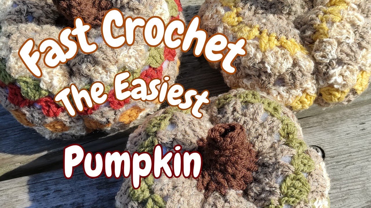 How to Crochet Large Pumpkin Fast.  Granny Stitch Pumpkin. Halloween Crochet.