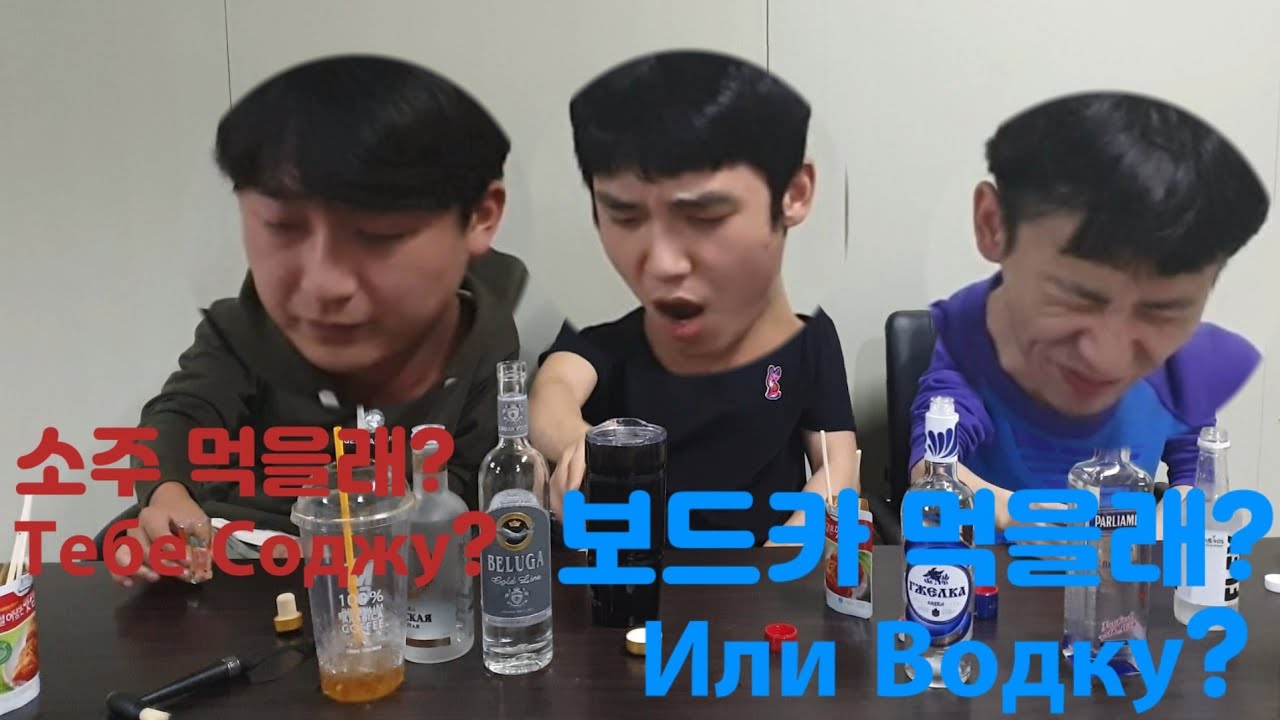 Корейцы пробуют водку[Реакция] 한국인들이 보드카를 마셨을때[반응]