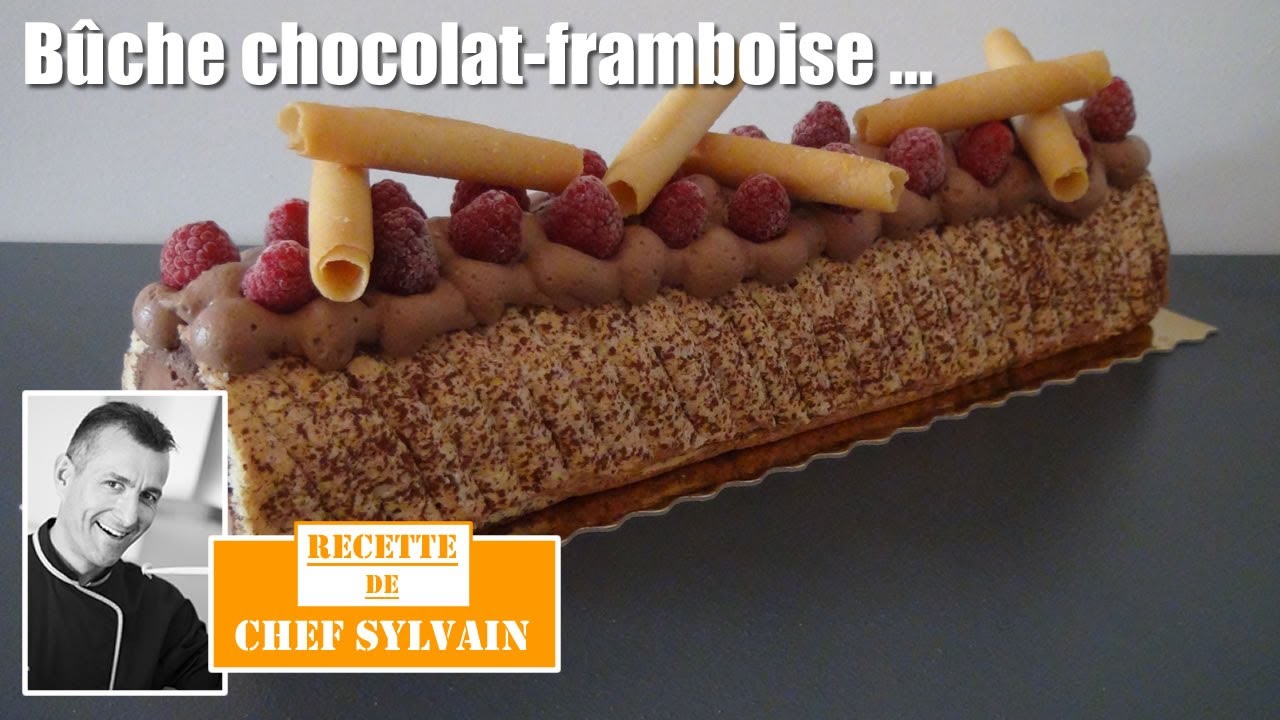 Bûche chocolat framboise - Bûche de Noël par Chef Sylvain