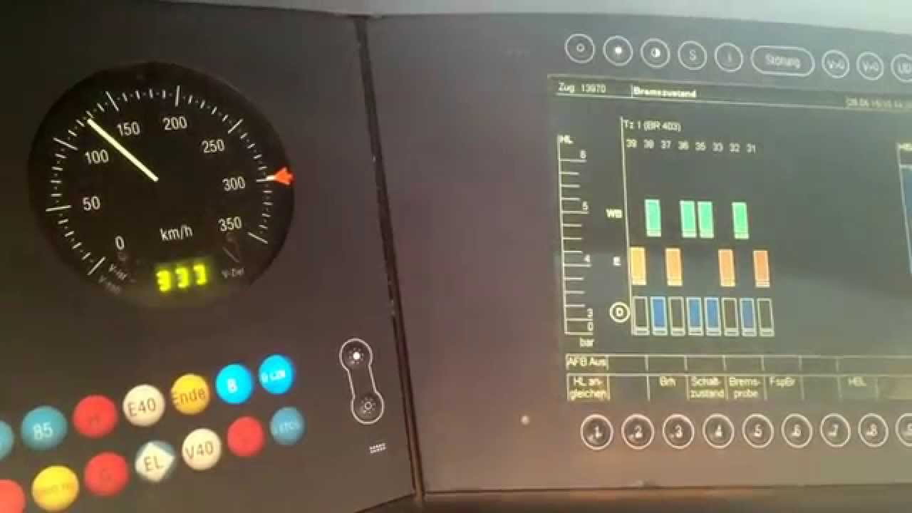 Schnellbremsung aus 300 km/h ICE 3