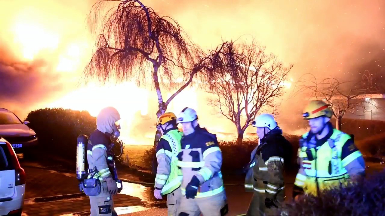 Villabrand i Kvarnby på nyårsafton