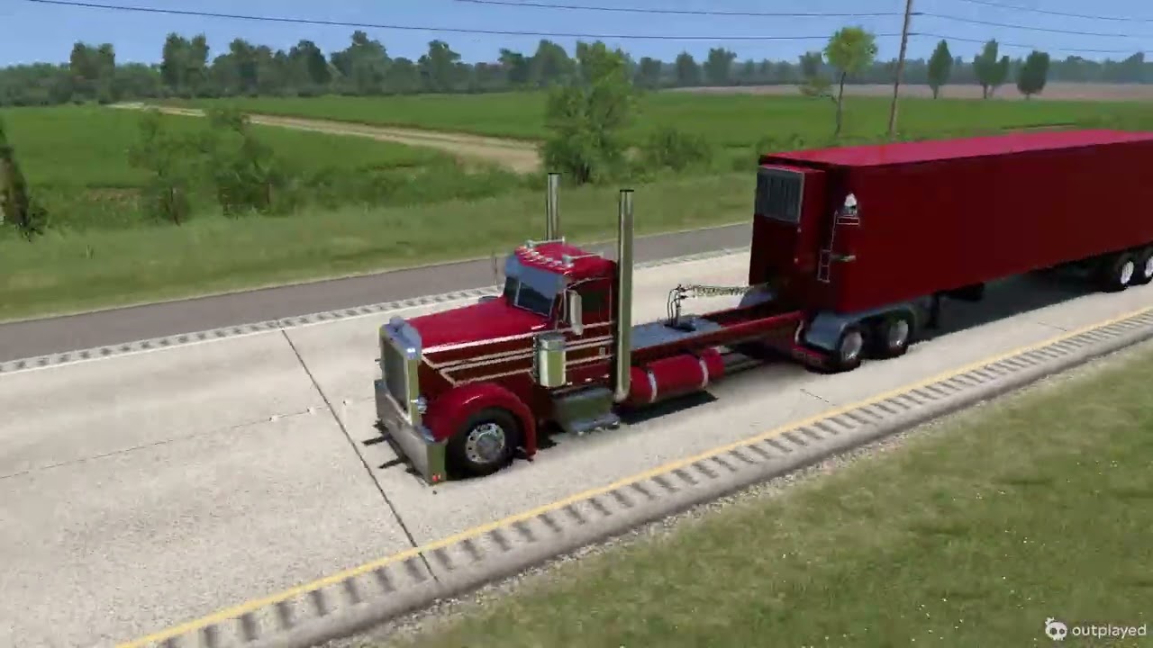 American Truck Simulator got Big Red on the road. #bigrig #truckingsims #americantrucksimulator