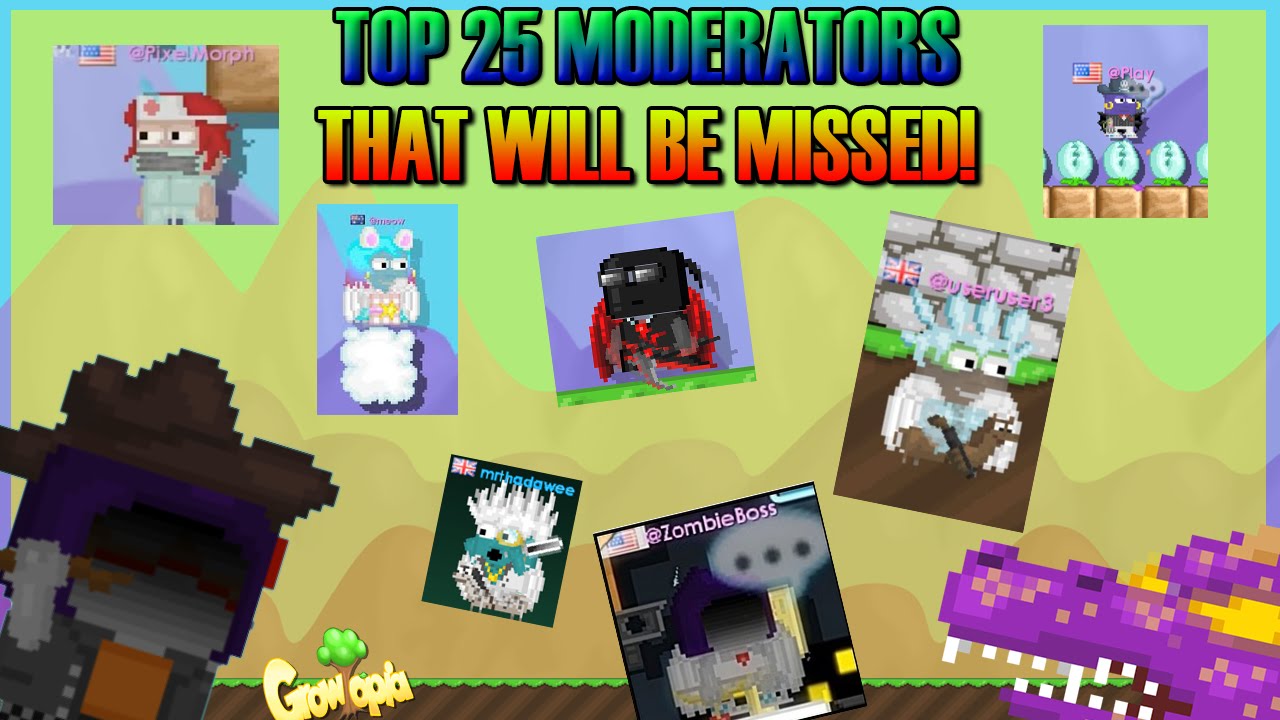 TOP 25 MODERATORS THAT HAS STEPPED DOWN AS A MOD! | Growtopia