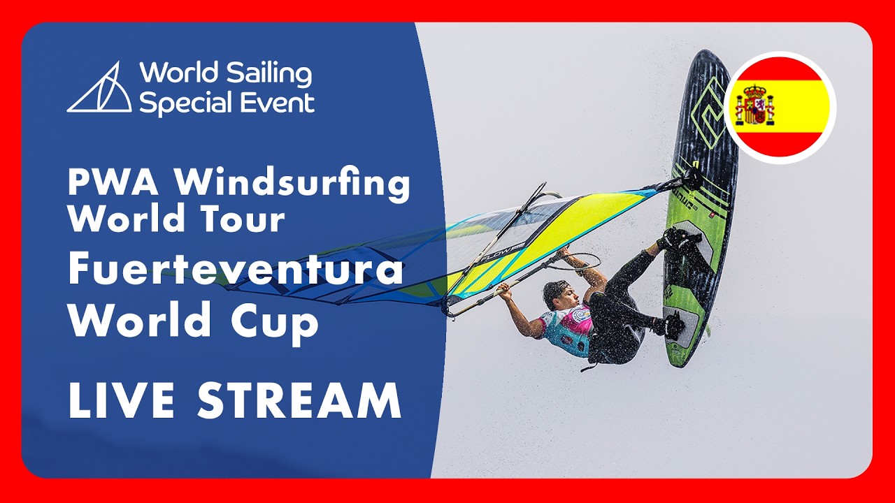 LIVE SAILING 🎥 Slalom-X PWA Windsurfing World Tour - Fuerteventura World Cup